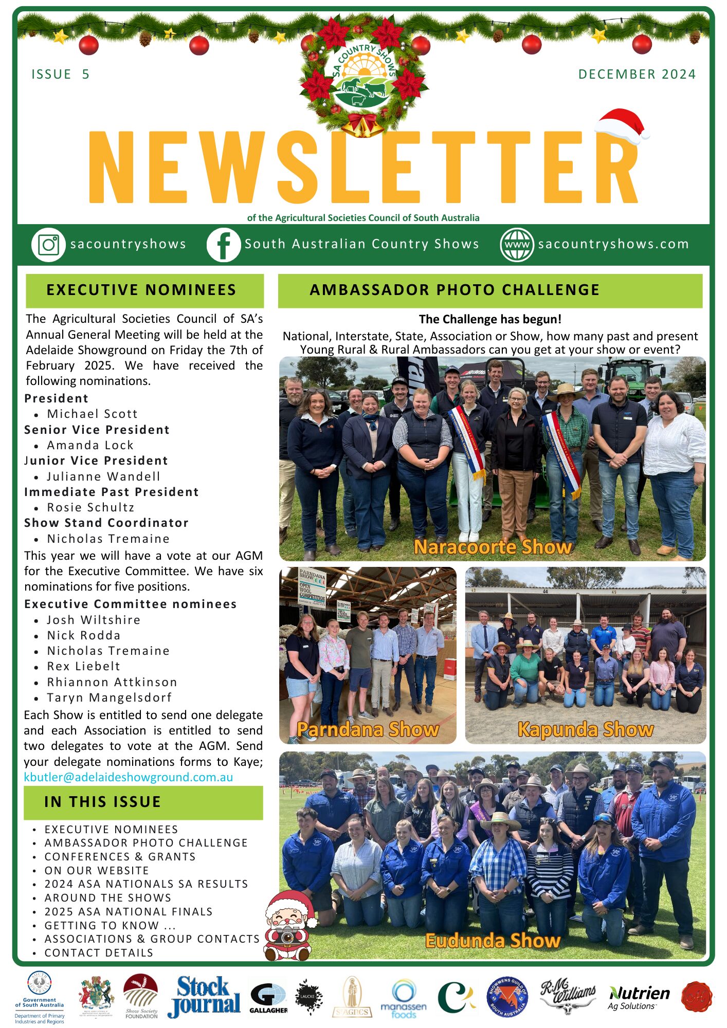 Issue 5, December 2024 Newsletter